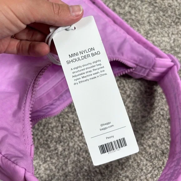 Baggu Peony Mini Nylon Shoulder Bag - Picture 6 of 7